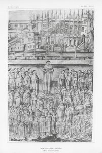 New College, Oxford (litografia) autorstwa English School