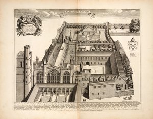 New College, tablica 19 z Oxonia Illustrata autorstwa Davida Loggona, Oxford 1675 autorstwa English School