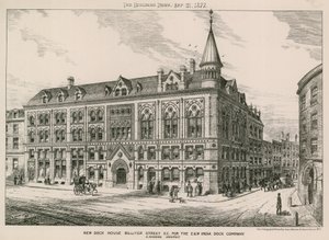 New Dock House Billiter Street, London EC, dla East and West India Dock Company autorstwa English School