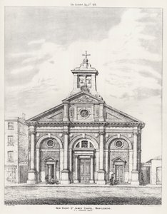 Nowy front, kaplica św. Jakuba, Marylebone (rycina) autorstwa English School