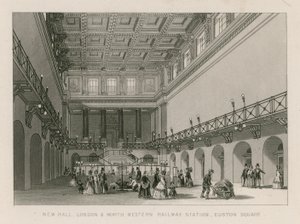 New Hall, Londyn i Dworzec North Western, Euston Square, Londyn autorstwa English School