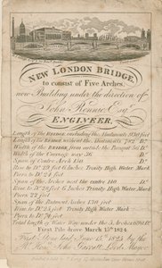 New London Bridge — inżynier John Rennie autorstwa English School