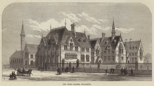 New Owens College, Manchester (grawerowanie) autorstwa English School