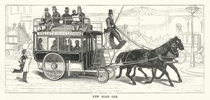 Nowy samochód drogowy w Londynie (grawerunek) autorstwa English School