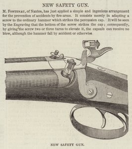 Nowy pistolet bezpieczeństwa (grawerowanie) autorstwa English School