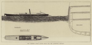 Nowa torpeda Steam Launch zbudowana dla Republiki Argentyńskiej (grawerowanie) autorstwa English School