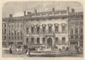 Nowy budynek Garrick Club, King Street, Covent Garden autorstwa English School