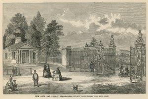 Nowa brama i domek, Kensington, naprzeciwko Prince Albert Road, Hyde Park autorstwa English School
