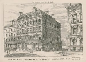 Nowa siedziba Parliament Street i Derby Street autorstwa English School