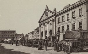 Newbury: Corn Exchange  Market Place (litografia) autorstwa English School
