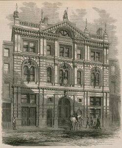 Nowo wzniesione biura firmy Peninsular and Oriental Steam Navigation Company, Leadenhall Street, Londyn autorstwa English School