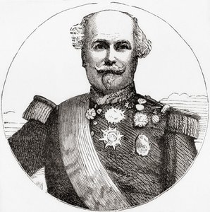 Nicolas Charles Oudinot, z ilustrowanej historii świata Warda i Locka, wyd. ok. 1882 r. autorstwa English School