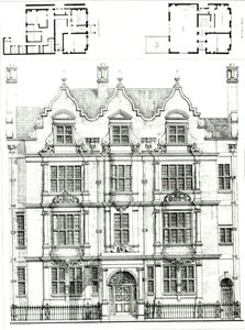 No.70 Ennismore Gardens, South Kensington, z The Building News, 23 lipca 1886 r. autorstwa English School
