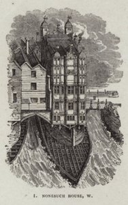 Nonesuch House na Old London Bridge autorstwa English School