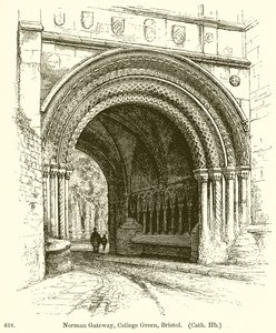 Norman Gateway, College Green, Bristol autorstwa English School