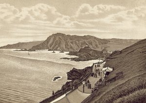 North Devon: Lantern Hill i Hillsboro, East Parade (litografia) autorstwa English School