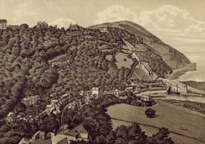 Północny Devon: Lynton i Lynmouth (litografia) autorstwa English School