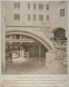 North View of Traitors Gate, Tower of London, opublikowane przez Nathaniela Smitha (fl.1740-1802) 1798 autorstwa English School
