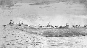Północno-zachodni widok na Fort Lawrence w Chignectou autorstwa English School