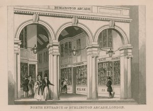 Północne wejście do Burlington Arcade, Londyn autorstwa English School