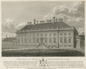 Północny front Bedford House, Bloomsbury Square, Londyn autorstwa English School