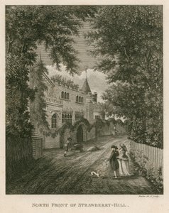 Północny front Strawberry Hill, Twickenham, Londyn autorstwa English School