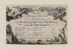 Kaplica Northampton, karta handlowa autorstwa English School
