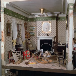 Przedszkole z zabawkami z Miss Miles House, 1890 (media mieszane)