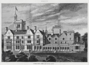 Klasztor Nutfield, Surrey (grawerowanie) autorstwa English School