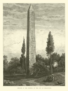 Obelisk Świątyni Słońca w Heliopolis autorstwa English School