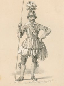 Oficer pikinierów, 1650 r. autorstwa English School