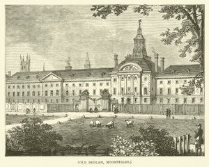Old Bedlam, Moorfields (grawerunek) autorstwa English School