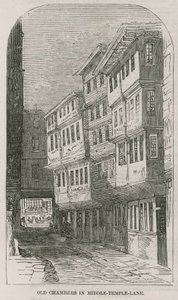 Stare Komnaty w Middle Temple Lane autorstwa English School