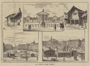 Targ Old Covent Garden (grawerowanie) autorstwa English School