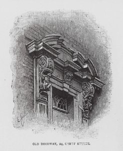 Old Doorway, 24, Carey Street (litografia) autorstwa English School