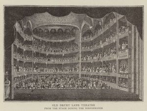 Teatr Old Drury Lane (grawerowanie) autorstwa English School