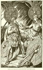 Typy staro-wysoko-niemieckie — Sigurd i Brunhilda autorstwa English School
