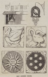 Old London Signs (grawerowanie) autorstwa English School