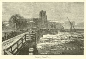 Stary most Putney, zima autorstwa English School