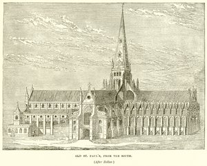 Stare St. Pauls, z południa autorstwa English School