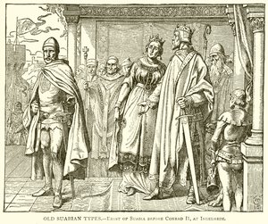 Stare typy szwabskie.--Ernst szwabski przed Konradem II, w Ingelheim autorstwa English School