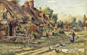 Stare domki, Welford-on-Avon, Warwickshire autorstwa English School