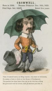 Oliver Cromwell (akwatinta) autorstwa English School