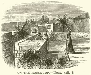 Na szczycie domu, Pwt, xxii, 8 (rycina) autorstwa English School