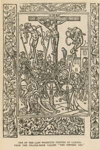 Jeden z ostatnich drzeworytów wydrukowanych przez Caxton autorstwa English School