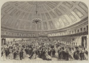 Otwarcie Międzynarodowej Wystawy w Dublinie, Bal w Mansion House, na cześć Księcia Walii (rycina) autorstwa English School