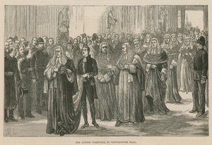 Otwarcie Royal Courts of Justice: Sędziowie żegnają Westminster Hall autorstwa English School