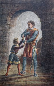 „Albo Hubert, jeśli chcesz, odetnij mi język, żebym mógł mieć oczy”, 1890 autorstwa English School
