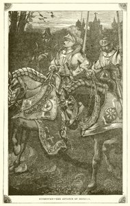Otterburn — Natarcie Hotspur autorstwa English School