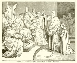 Otto IV otrzymuje Supliant Prencess Beatrix autorstwa English School